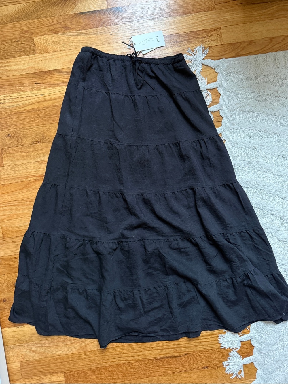 NWT Joie Black Tiered Maxi Skirt